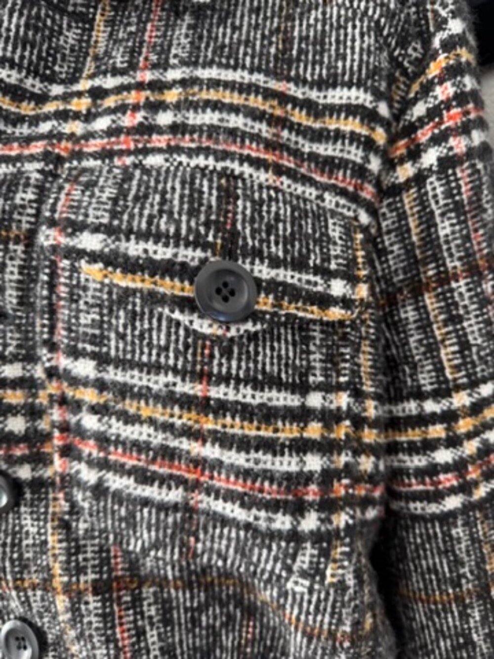 FREE PEOPLE Eisenhower Slouchy Plaid Tweed Jacket Small - Picture 11 of 14